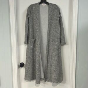 LuLaRoe Sarah Cardigan Duster Sweater- Heather Grey